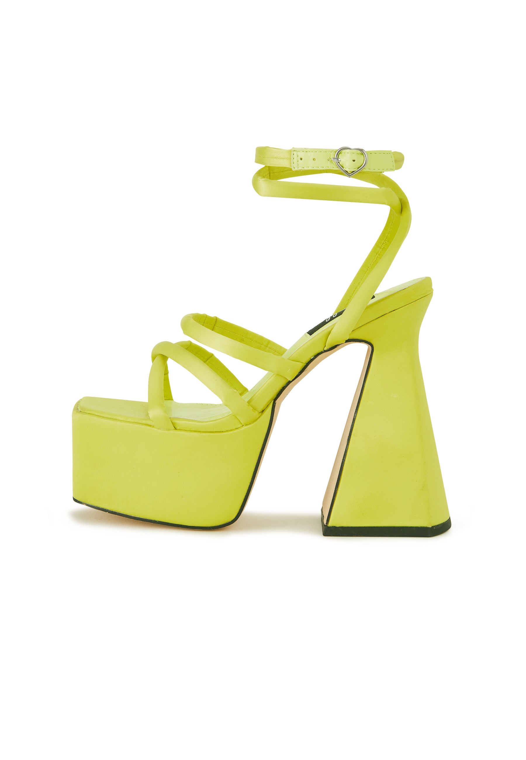 Blondie Lime Platform Strappy Heels