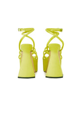 Blondie Lime Platform Strappy Heels