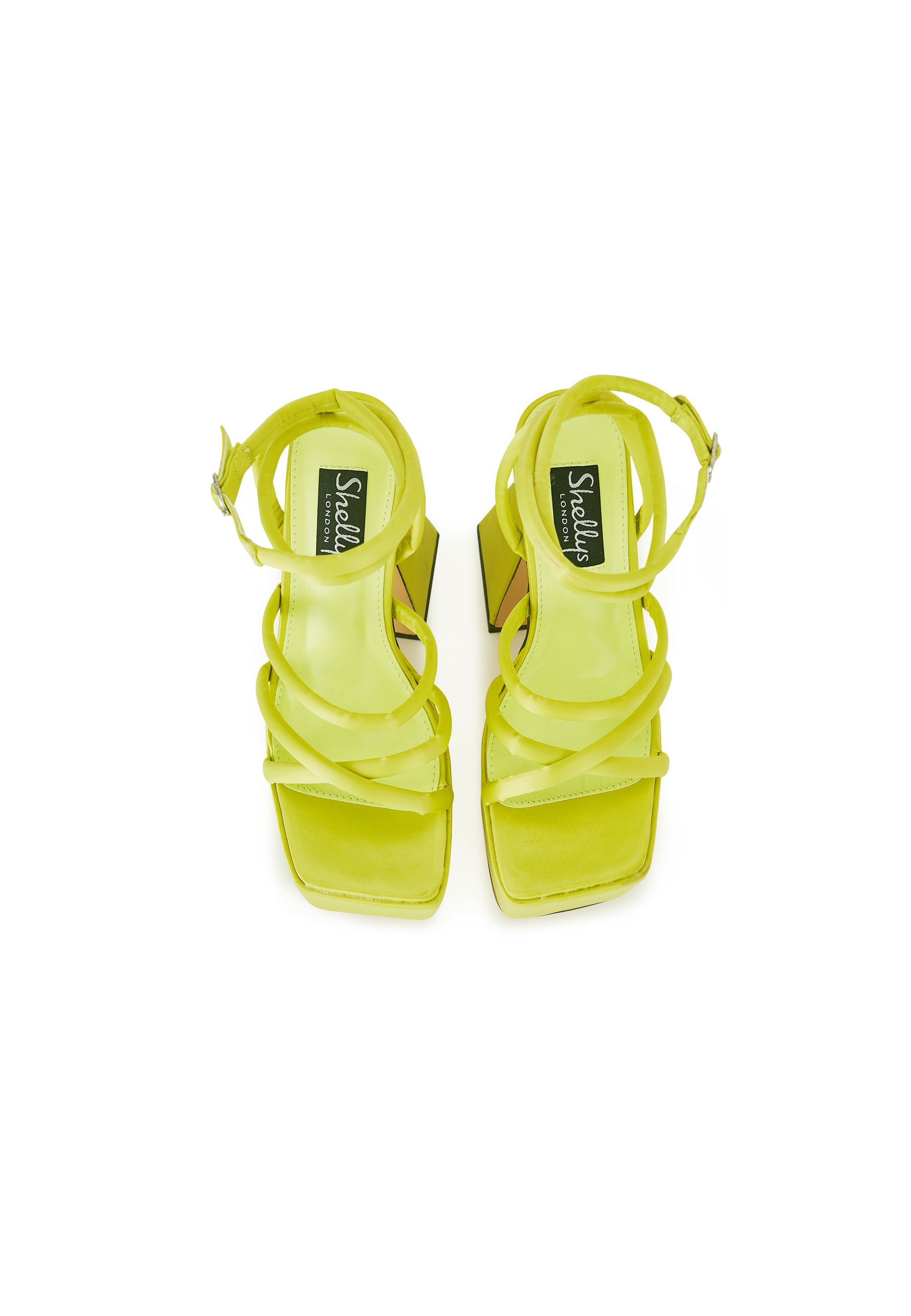 Blondie Lime Platform Strappy Heels