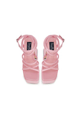 Blondie Pink Platform Strappy Heels