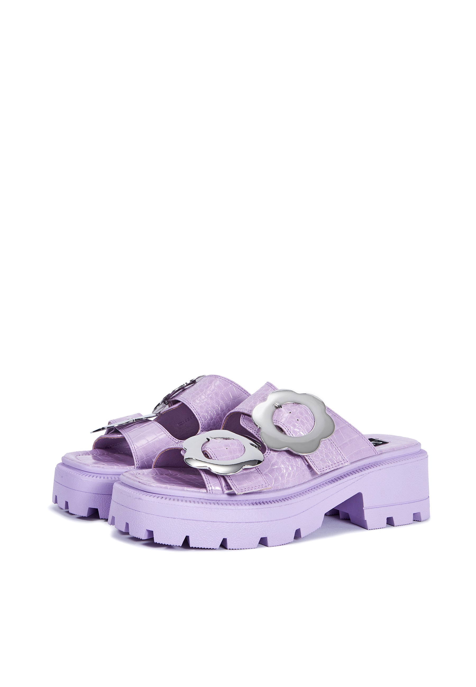 AMBER LILAC CHUNKY DOUBLE STRAP SANDAL