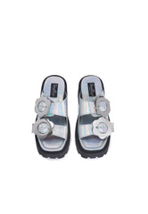 AMBER LILAC CHUNKY DOUBLE STRAP SANDAL