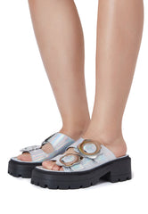AMBER LILAC CHUNKY DOUBLE STRAP SANDAL