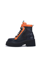Aster Black Chunky Lace Up Boots