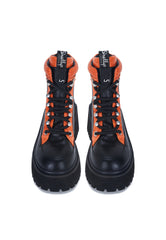 Aster Black Chunky Lace Up Boots