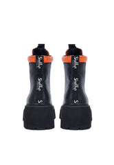 Aster Black Chunky Lace Up Boots
