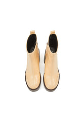 CREAM CREEP STACK HEEL PLATFORM BOOT