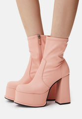 EDGE PLATFORM HEELED ANKLE BOOT