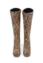 Kia Leopard Print Platform Knee High Boot