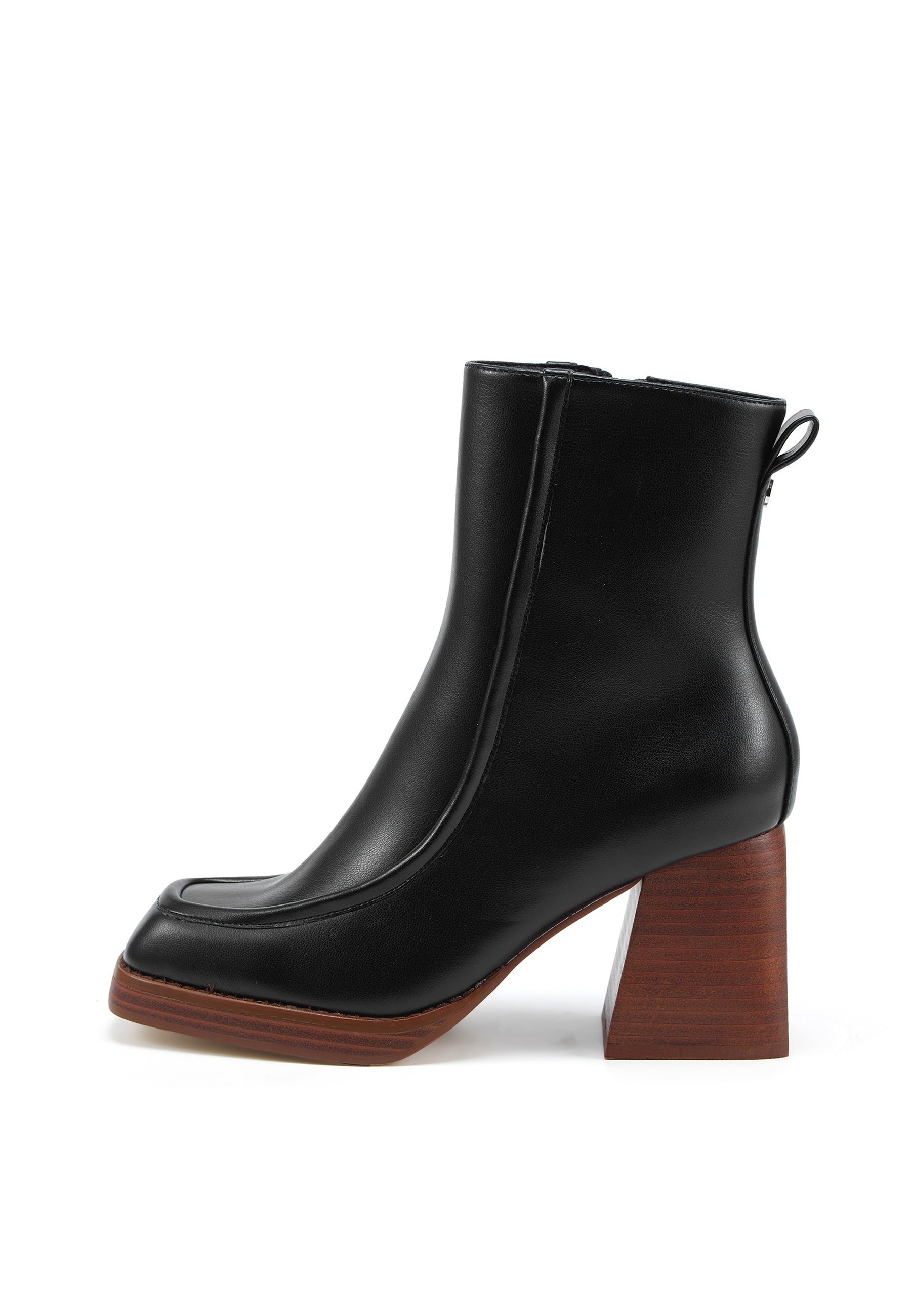 MARS BLACK HEELED ANKLE BOOT