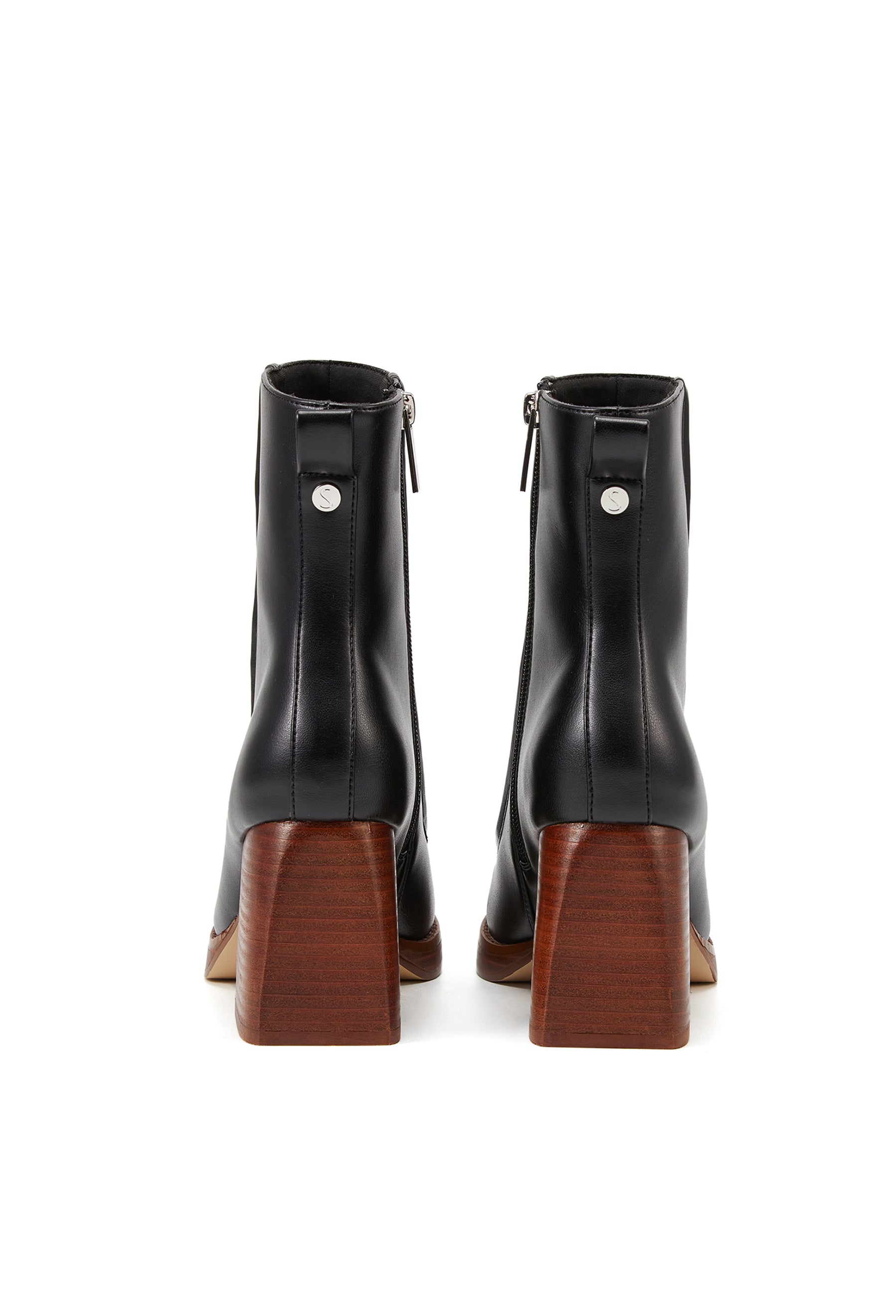 MARS BLACK HEELED ANKLE BOOT