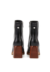 MARS BLACK HEELED ANKLE BOOT