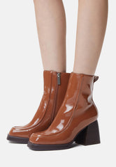 MARS TAN HEELED ANKLE BOOT
