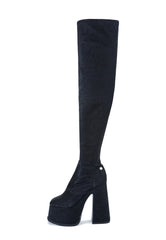 Nola Black Platform Over The Knee Boot