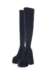 Nola Black Platform Over The Knee Boot