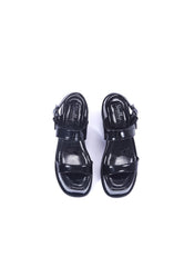 Serafina Black Patent Platform Sandal