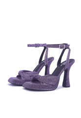 Pisces Purple Glitter Platform Heeled Sandal