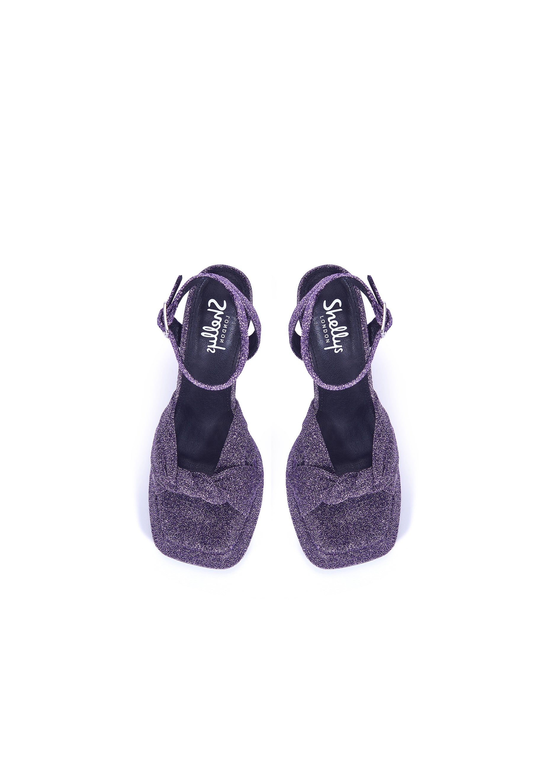 Pisces Purple Glitter Platform Heeled Sandal