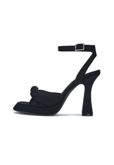 Pisces Black Platform Heeled Sandal