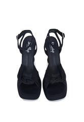 Pisces Black Platform Heeled Sandal