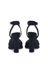 Pisces Black Platform Heeled Sandal