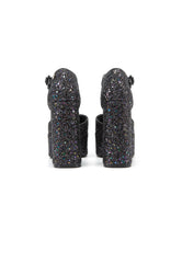 Rage Pewter Glitter Two Part Platform Court Shoe