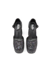 Rage Pewter Glitter Two Part Platform Court Shoe