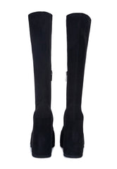 Roxy Black Platform Wedge Knee High Boot