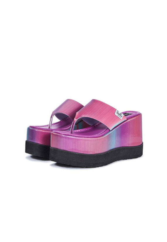 KLUB LILAC HOLOGRAPHIC PLATFROM WEDGE