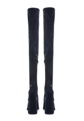 Nola Black Platform Over The Knee Boot
